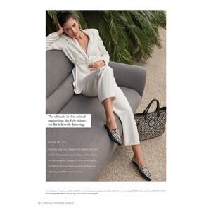 Brighton Black Winter Leopard Pointed Toe Slip On Evie‎ Mules Size 8 1/2